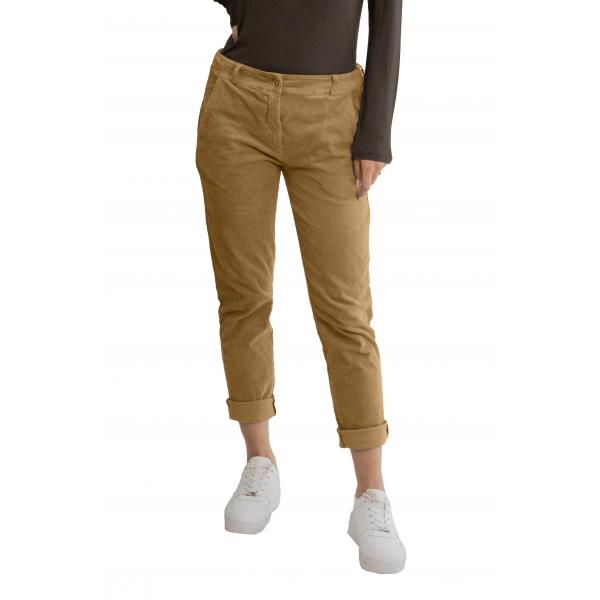 Chino senza pence in velluto 